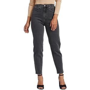 Silver Jeans Womens Highly Desirable Black High-Rise Straight Leg Jeans